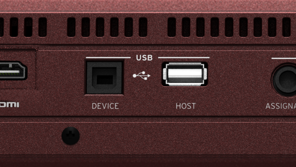 KORG Pa1000 offre connettività avanzata con porte USB/MIDI di tipo A e B, presa video HDMI, prese per i pedali